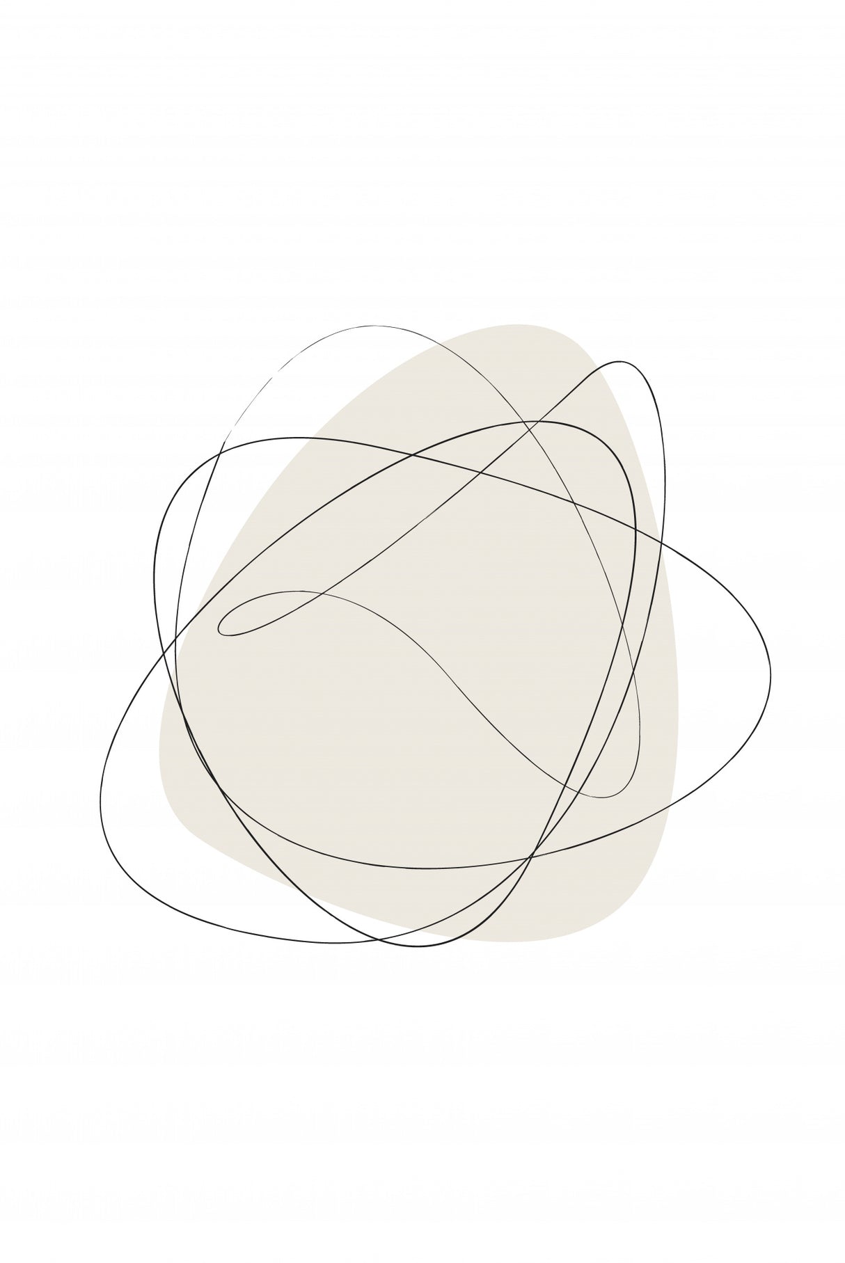 Beige Circles Poster och Canvastavla