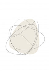 Beige Circles Poster och Canvastavla