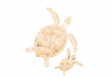 Landscape gold turtles white Poster och Canvastavla