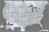 Highly detailed map of the United States, Paolo Poster och Canvastavla