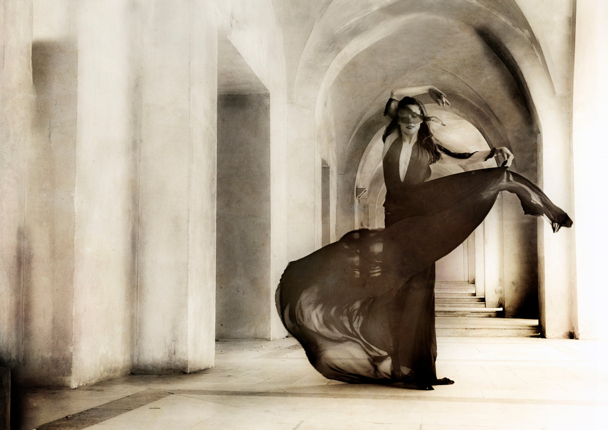 The lady in black Poster och Canvastavla