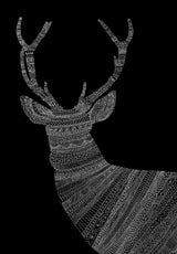 Stag Black Poster och Canvastavla