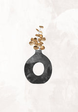 Black and gold house plant 3 Poster och Canvastavla