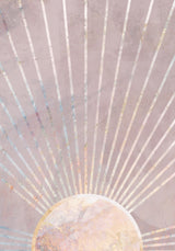 Pink Sun Rays Poster och Canvastavla