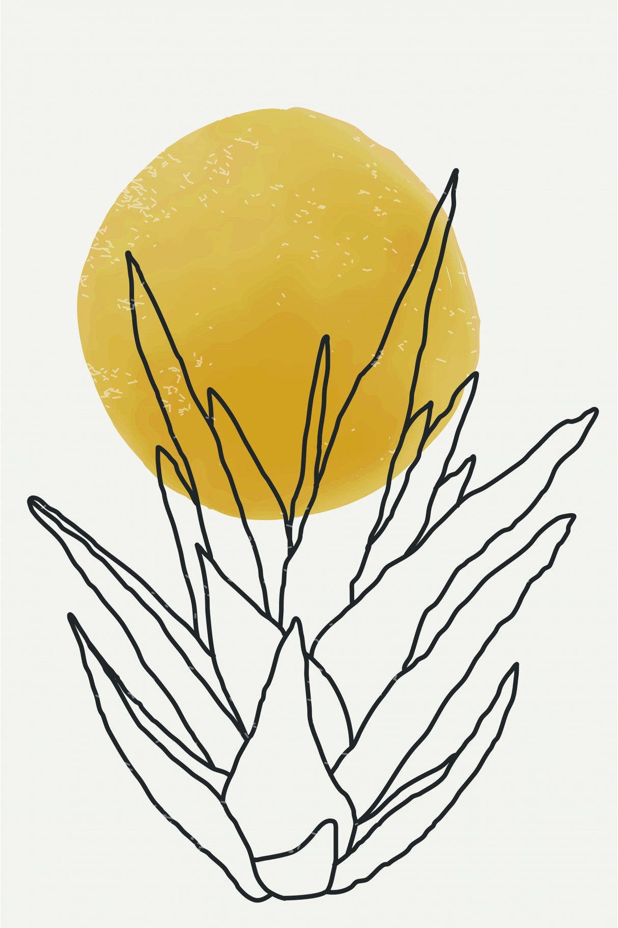 Abstract Agave Sunshine #3 Poster och Canvastavla