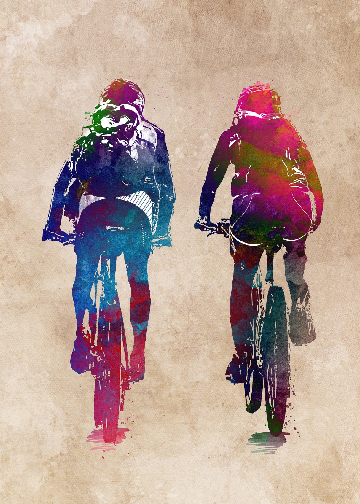 Cycling sport art 9 Poster och Canvastavla