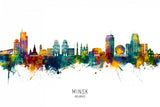Minsk Belarus Skyline Poster och Canvastavla