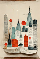 The Paper City Poster och Canvastavla