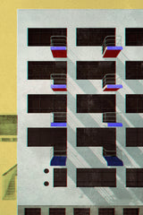 Bauhaus Dessau architecture in vintage magazine style V Poster och Canvastavla