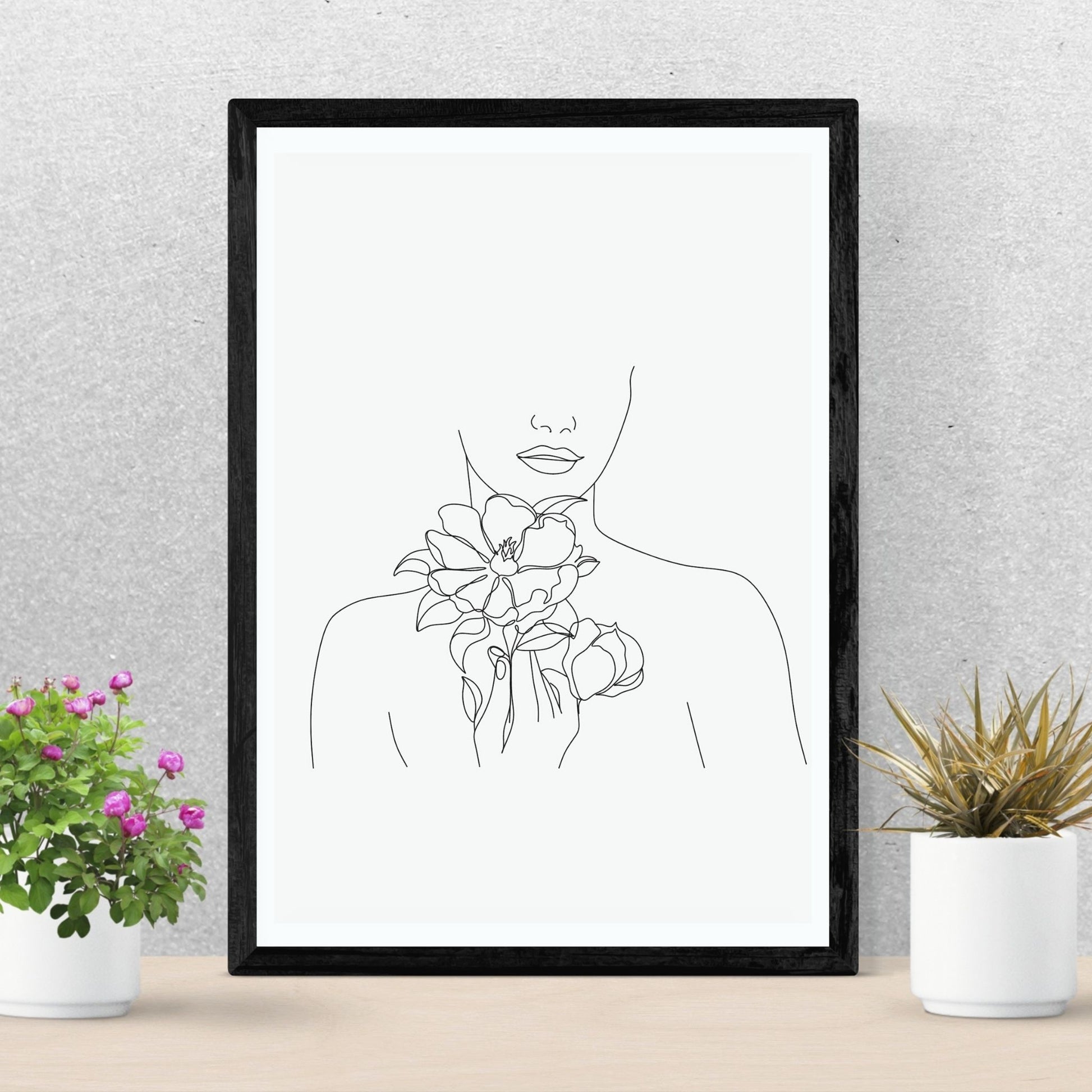 Line Art Grey  poster