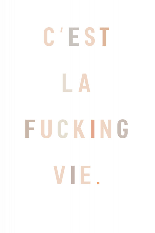 C'est la fucking vie Poster och Canvastavla