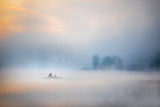 Foggy lake Poster och Canvastavla