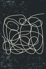 Black and White One Line #1 Poster och Canvastavla