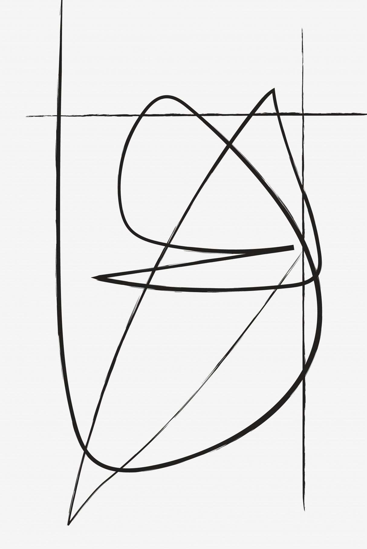 Off White Lines Poster och Canvastavla