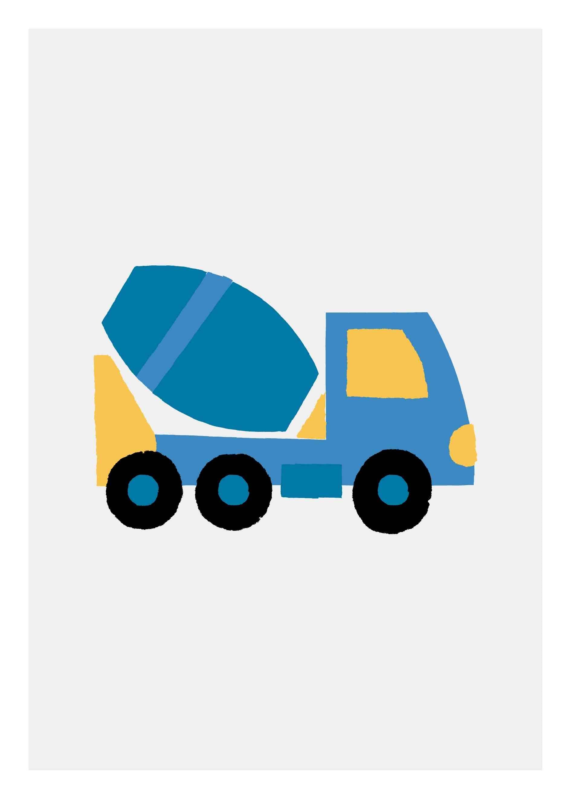 Lastbil betongblandare barnposter 1 Barnbarnposter fordon