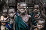 Surma tribe children-I - Ethiopia Poster och Canvastavla