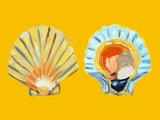 Scallops On Yellow Poster och Canvastavla