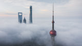 Shanghai in clouds Poster och Canvastavla