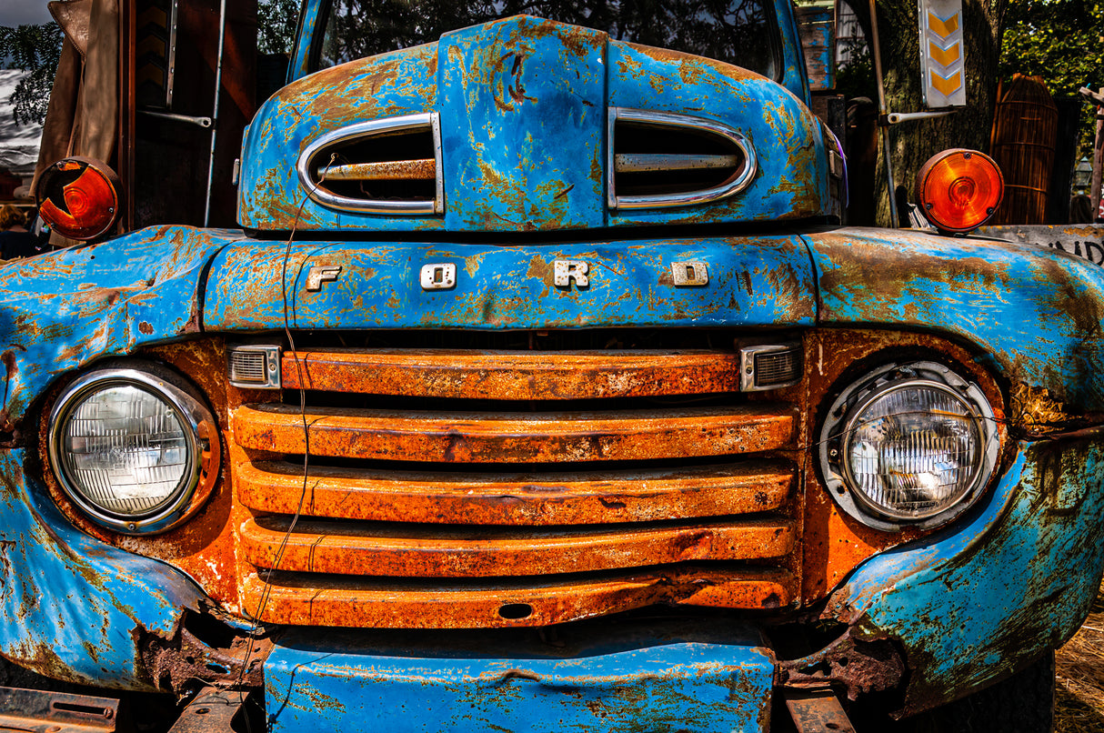 1950's Blue Ford Truck For Sale, #81 Poster och Canvastavla