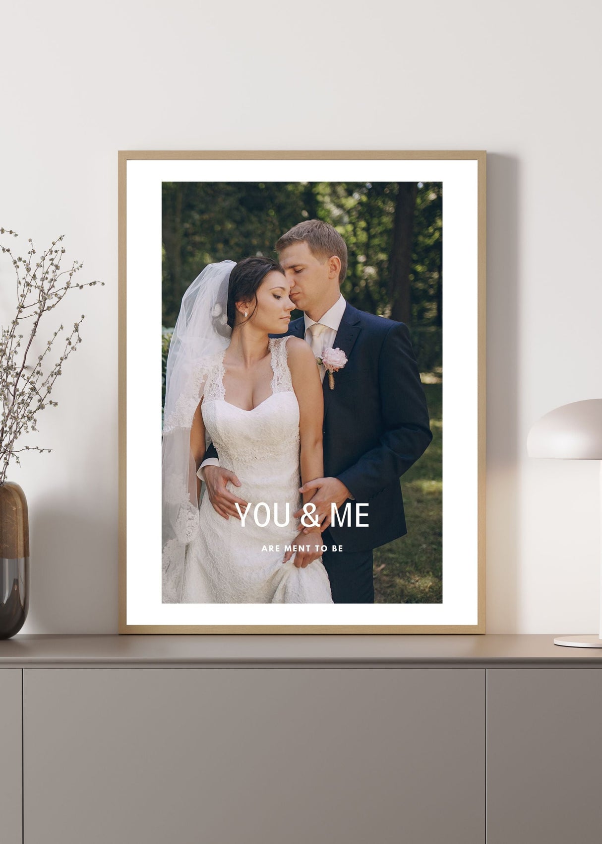 Framkalla: alla hjärtans dag present "You & me - are ment to be" Min Poster