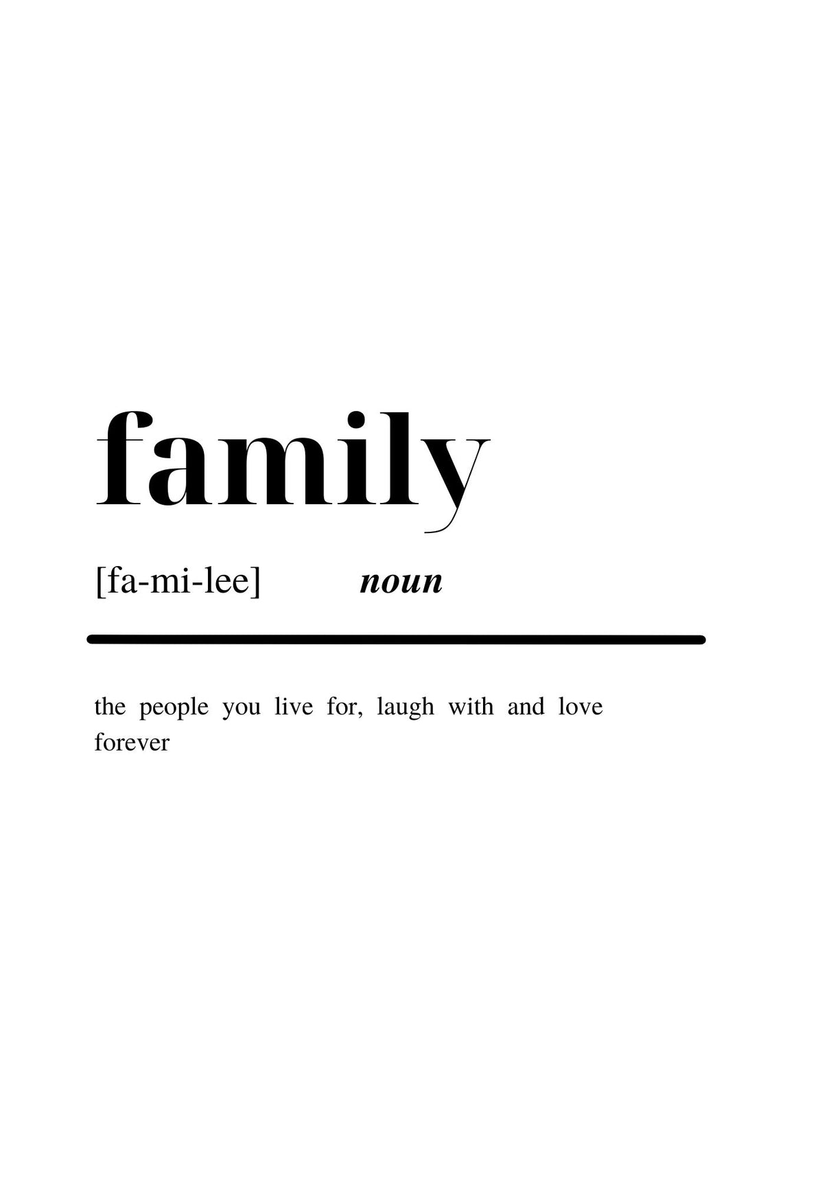 Family noun poster