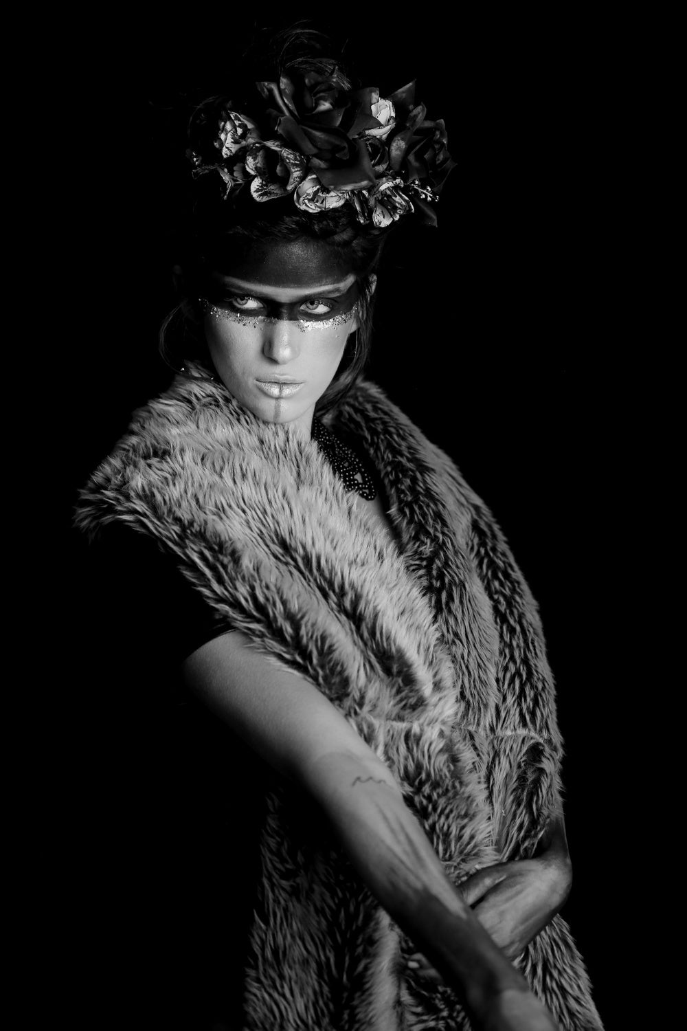 Portrait in black and white Poster och Canvastavla