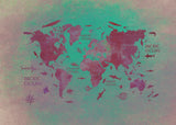 World map 21 Poster och Canvastavla