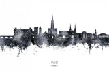 Pau France Skyline Poster och Canvastavla