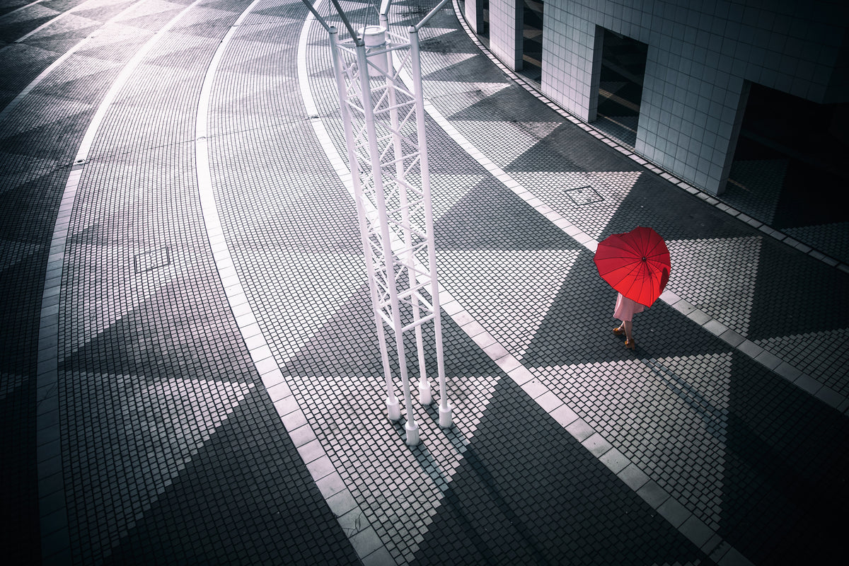 Red Umbrella Poster och Canvastavla