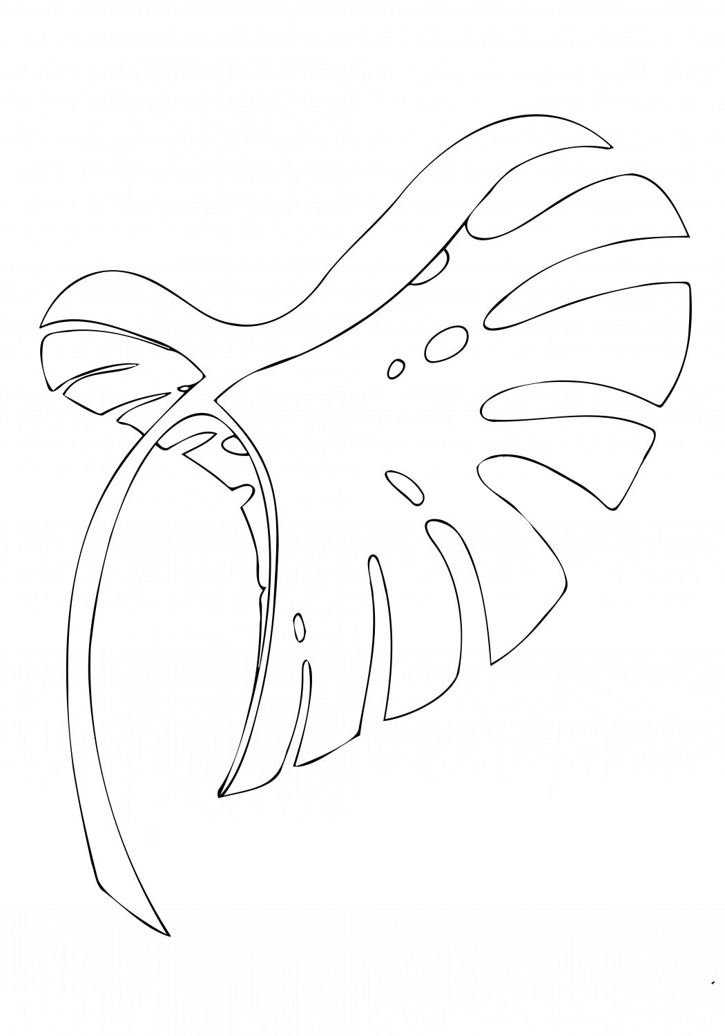 Monstera Bent White Poster och Canvastavla
