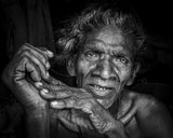 elder at a small village in the outskirts of Kolkata Poster och Canvastavla