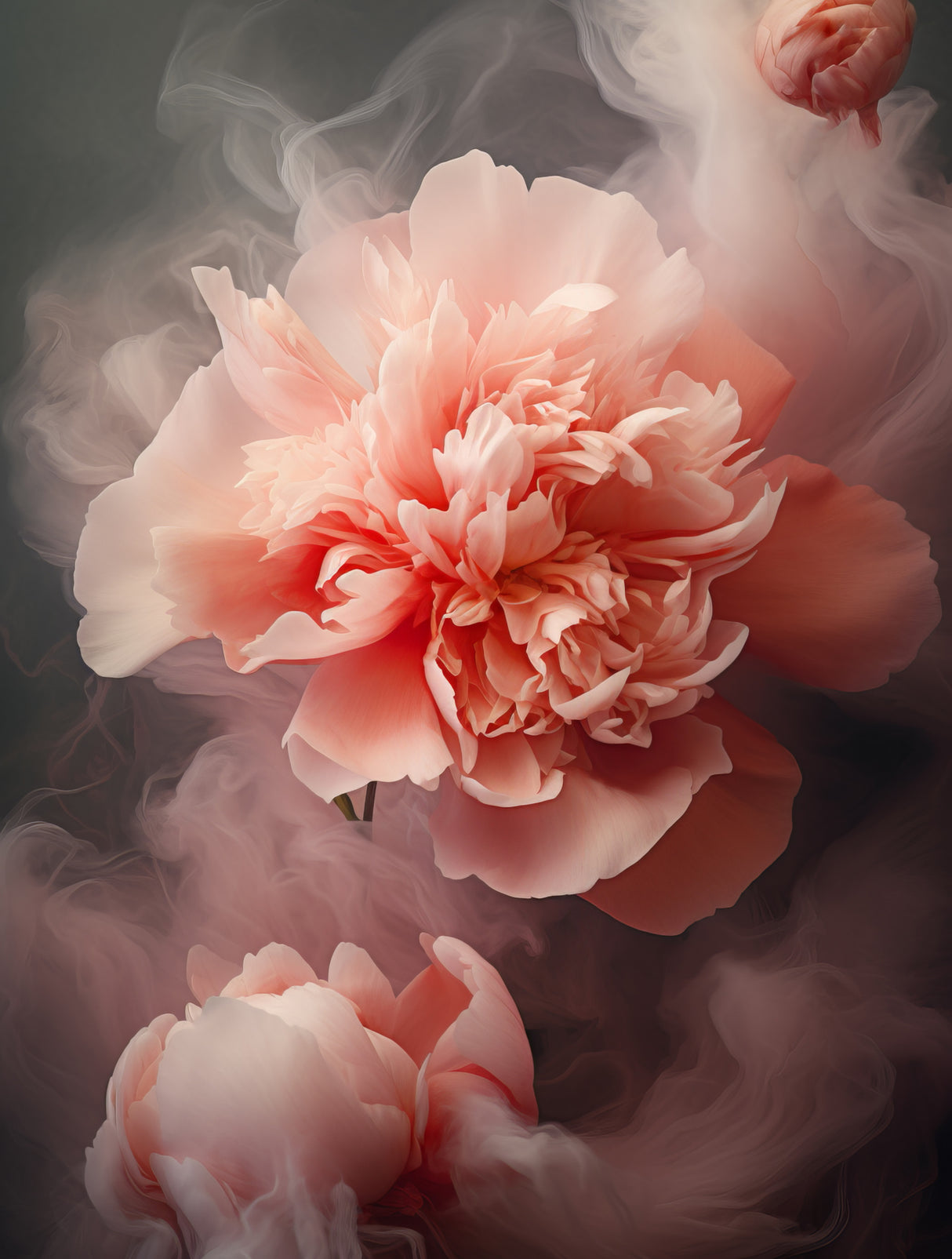 Flowers In Steam 1 Poster och Canvastavla