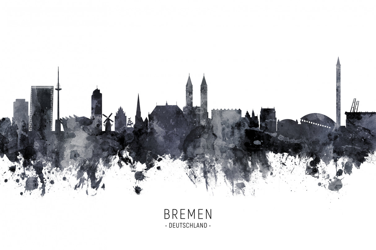 Bremen Germany Skyline Poster och Canvastavla