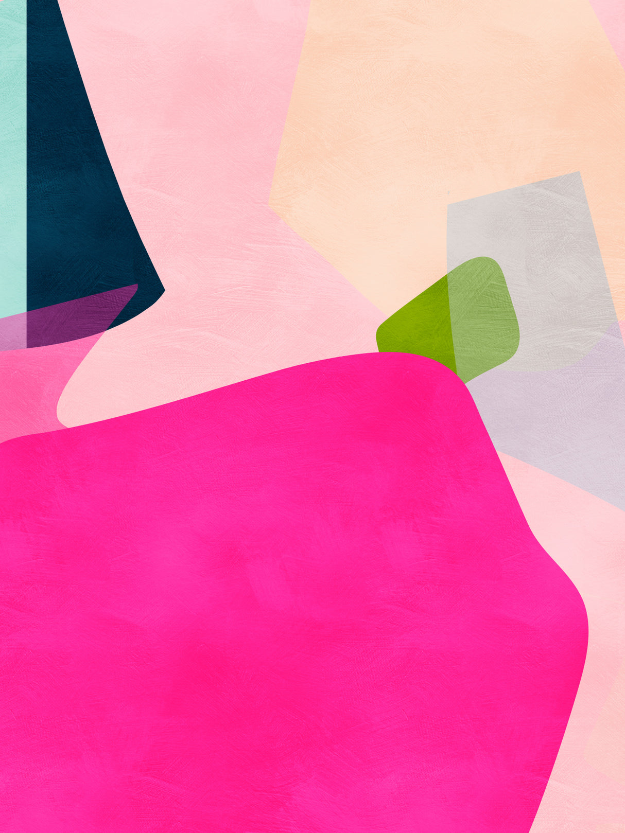Pink pastel shape Poster och Canvastavla
