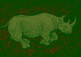 Black Rhino Endangered Poster och Canvastavla