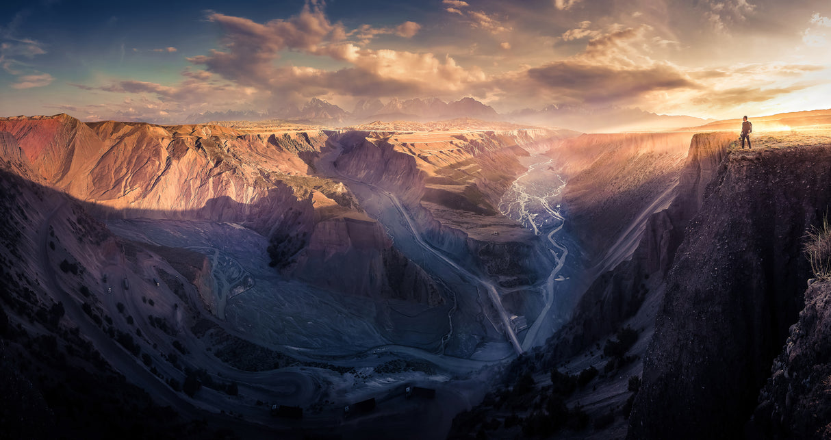 Anjihai Grand Canyon 《红山峡谷》 Poster och Canvastavla