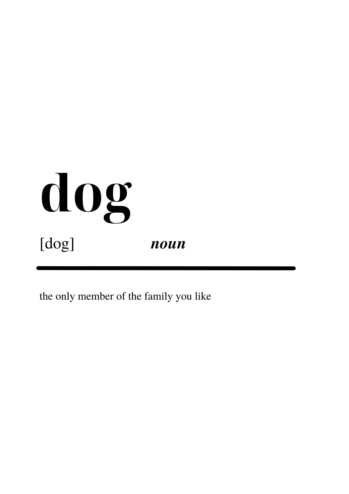 Dog noun poster