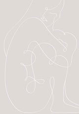 Woman Lines White Poster och Canvastavla