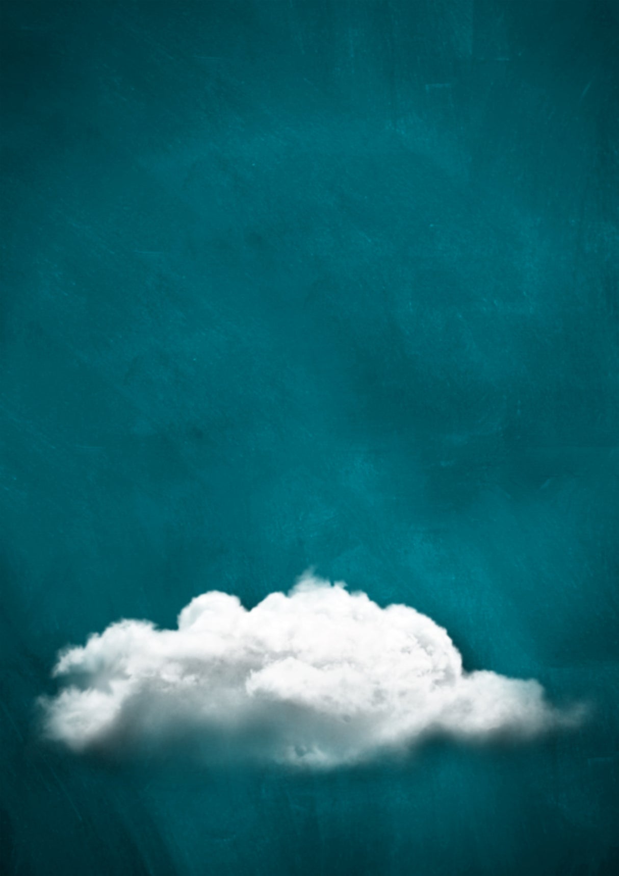 Teal Cloud No 2 Poster och Canvastavla
