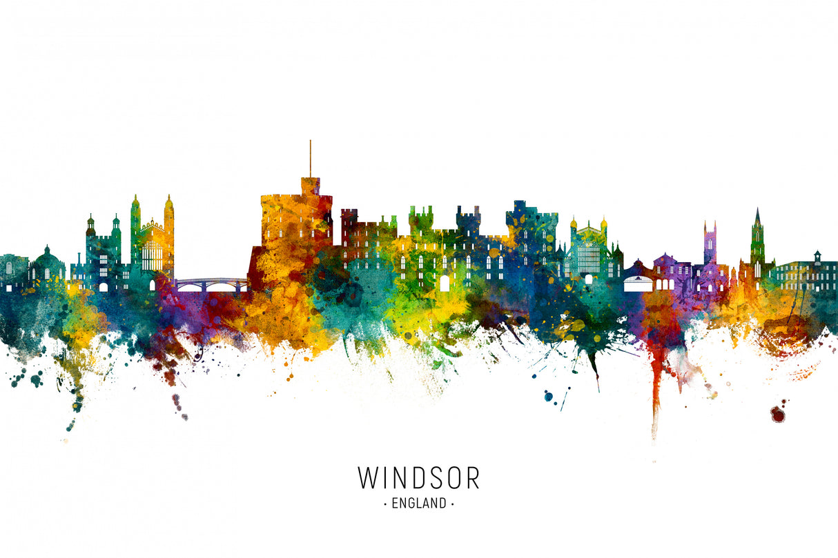 Windsor England Skyline Poster och Canvastavla
