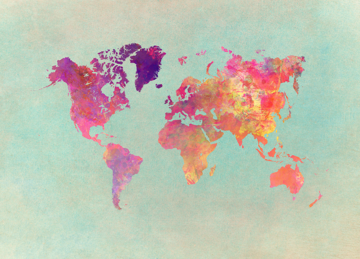 World map 27 Poster och Canvastavla