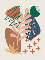 Abstract Organic Shapes Collage Poster och Canvastavla