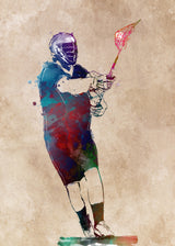 Lacrosse Sport Art 6 Poster och Canvastavla