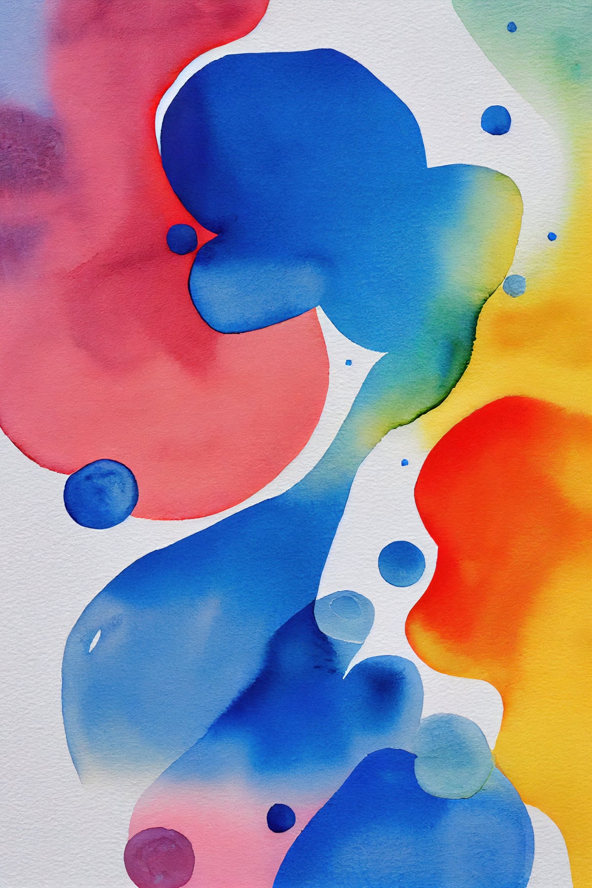 Nature Inspired Abstract Watercolor  (Day 56) Poster och Canvastavla