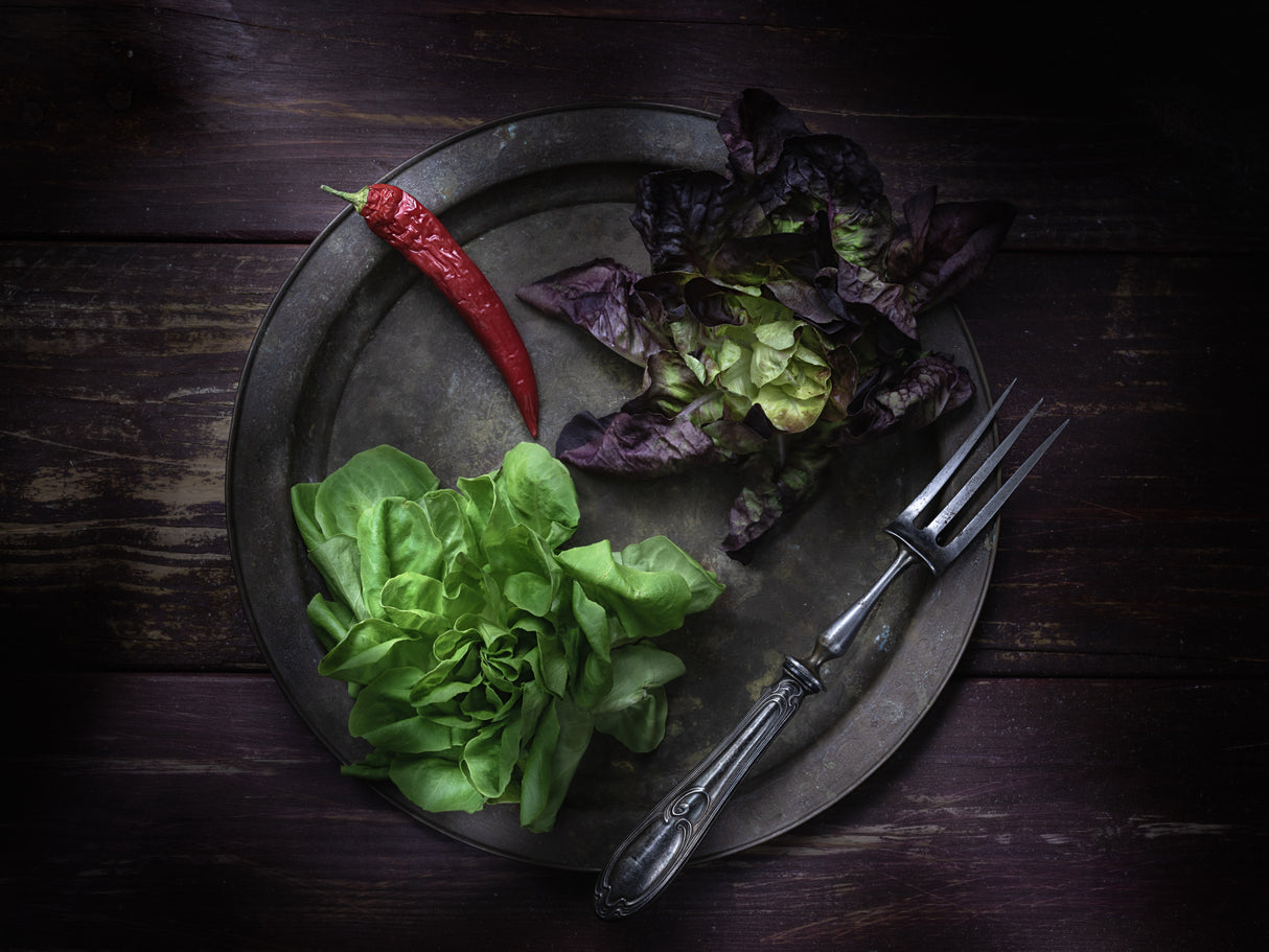 still life with salad Poster och Canvastavla