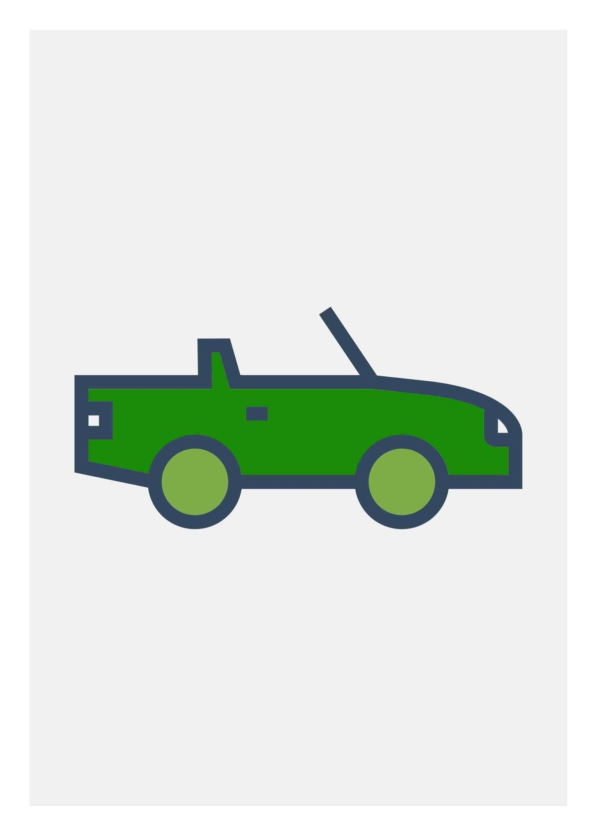 Bil cabriolet barnposter 2 Barnbarnposter fordon