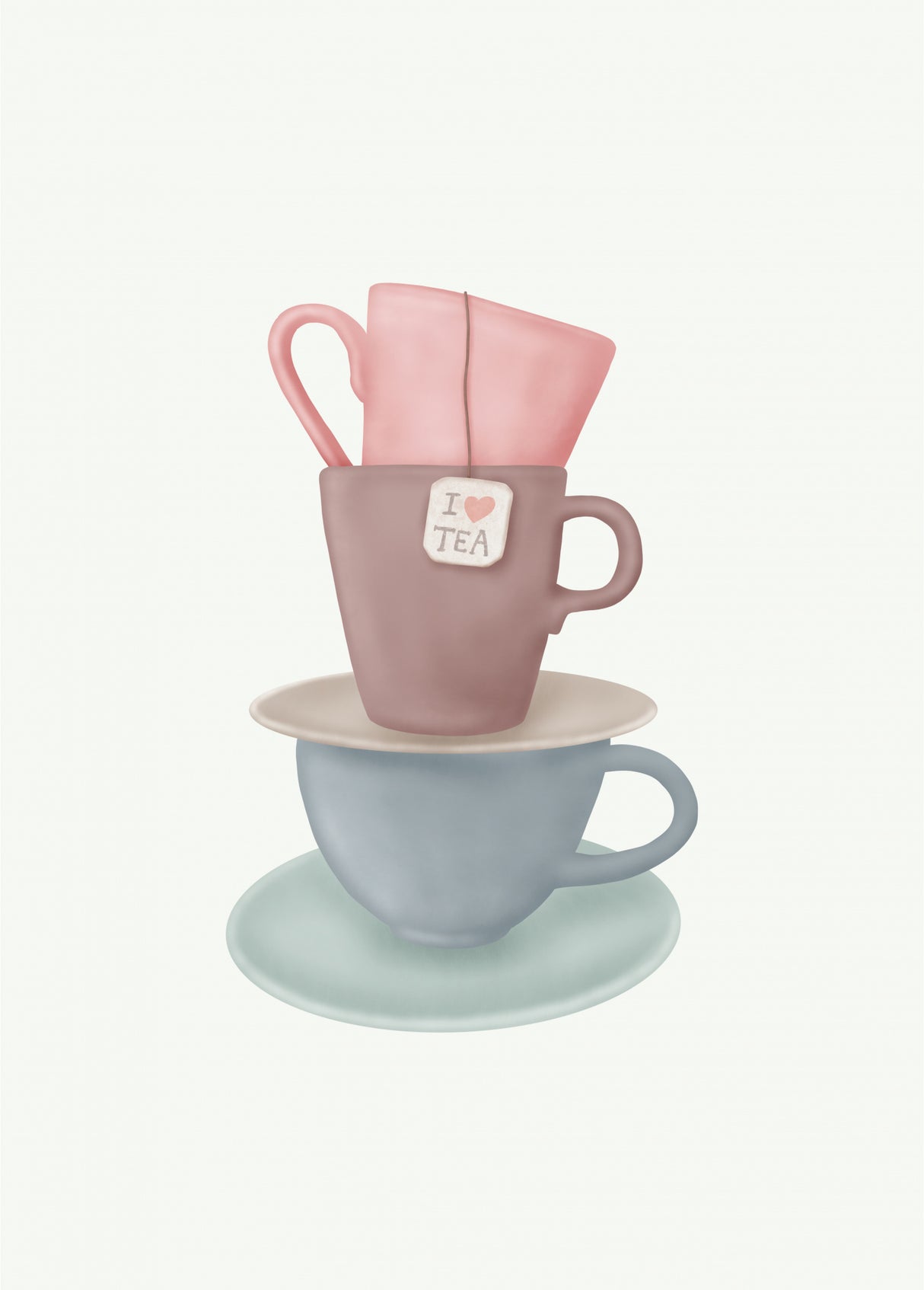 I Love TEA Poster och Canvastavla