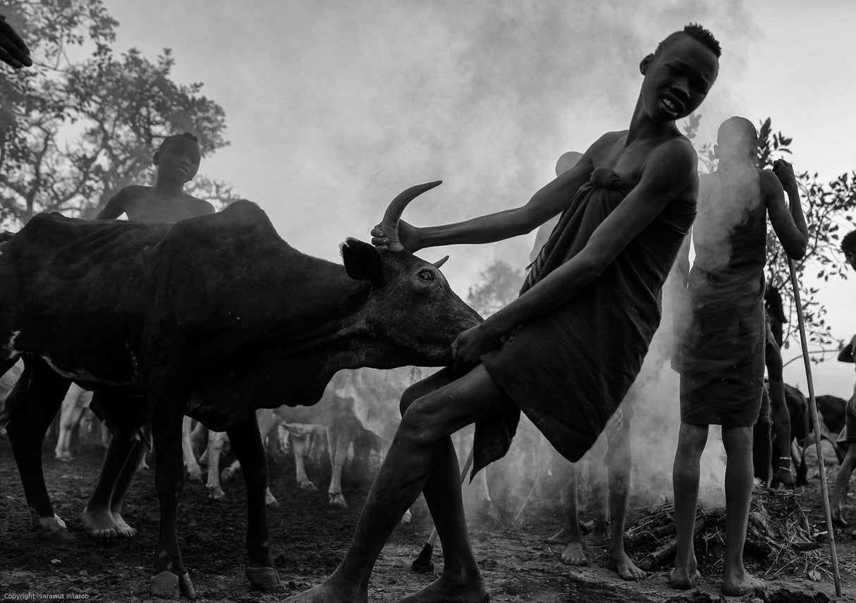 Ethiopian Mursi tribes Poster och Canvastavla