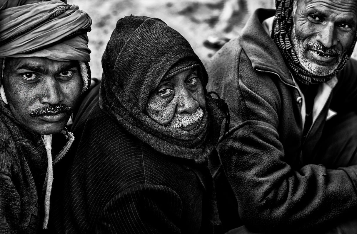 Waiting for a free eye check-up and screening-III - Netra Kumbh - Prayagraj-India Poster och Canvastavla