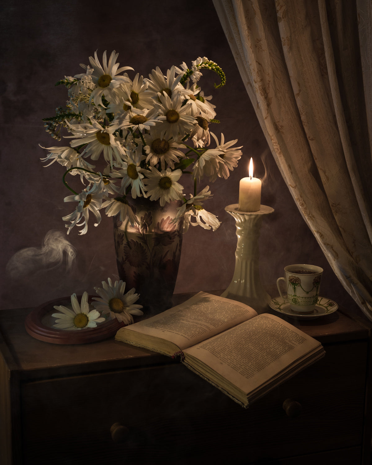 Still life with camomiles Poster och Canvastavla